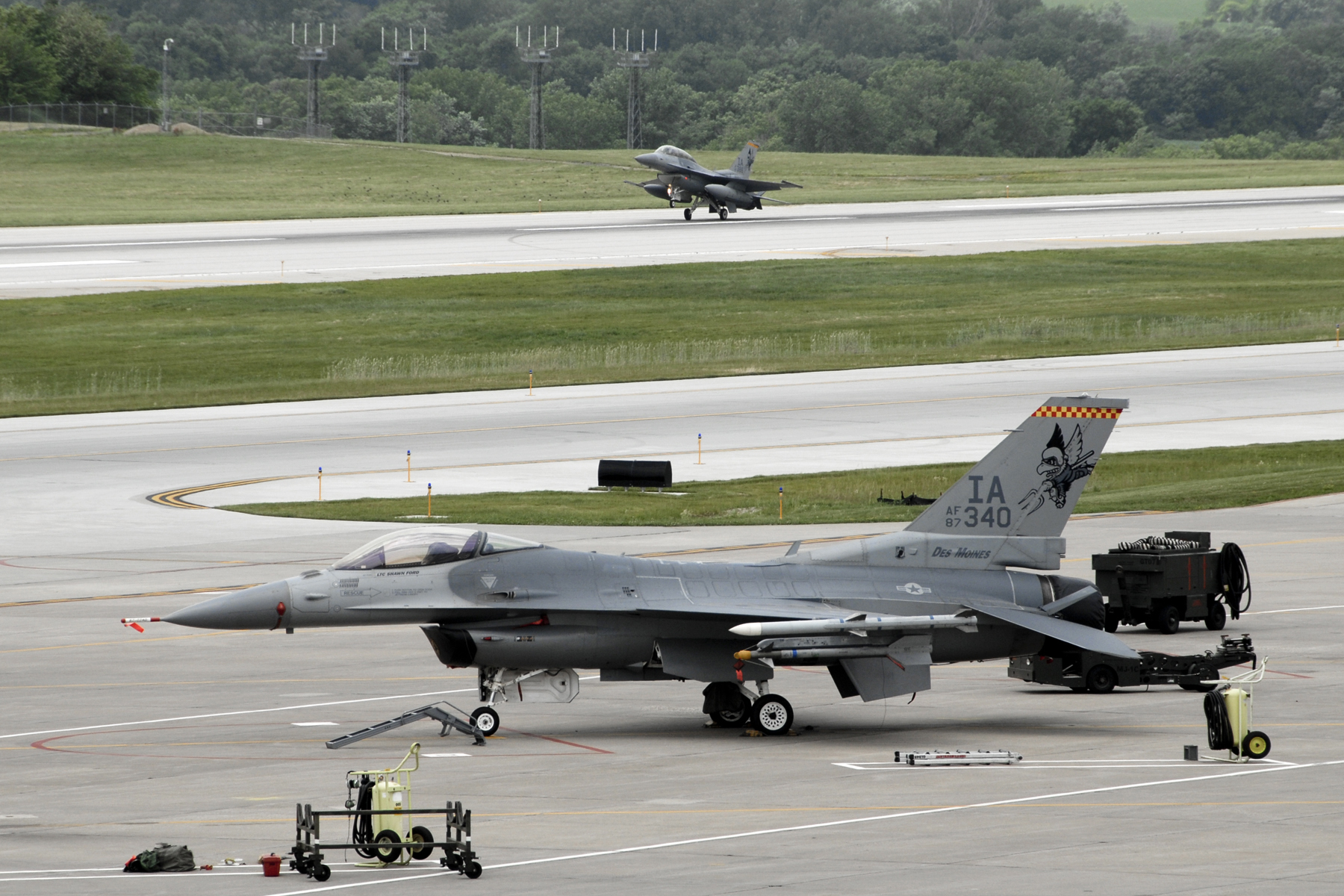 132nd F-16s take flight over Iowa.