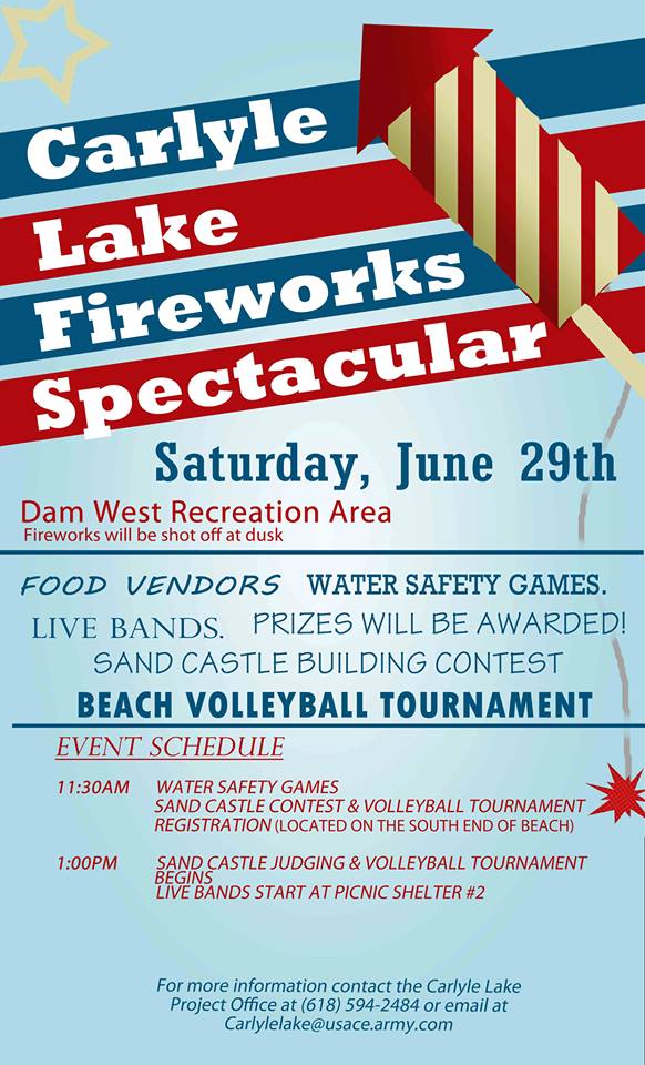 Carlyle Lake Fireworks Spectacular, June 29
