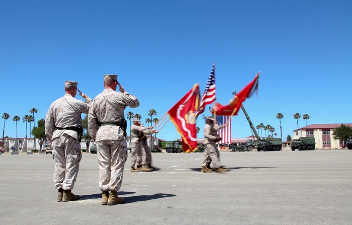 Lieutenant Col. John O’Neal assumed command of the 15th Marine Expeditionary Unit from Col. Scott D. Campbell during a change of command ceremony aboard the Camp Del Mar parade deck, June 27.