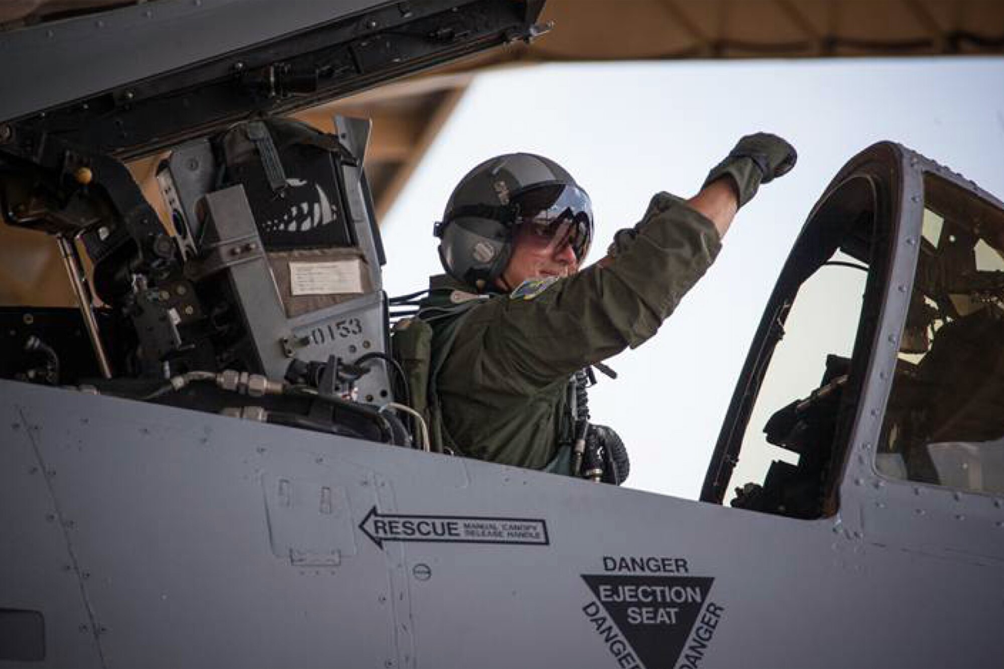 Given the thumbs up that his jet is ready, Col. John Breazeale pulls away from the chocks and signals "ATTACK" to the hundreds of well wishers assembled on the tarmac at Barksdale AFB, La. A truly historic occasion for the Air Force Reserve. (Photos courtesy of Ruel) 