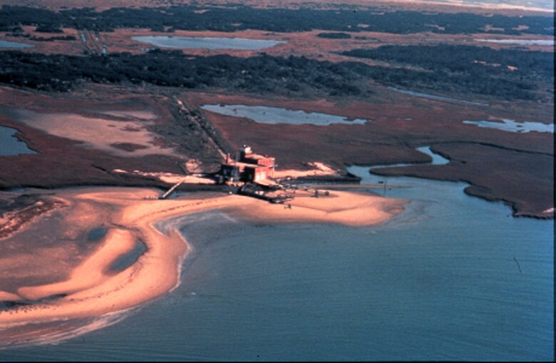 Machipongo Station, Hog Island, Virginia Coast Reserve LTER, shows the diverse environmental features of the reserve.
