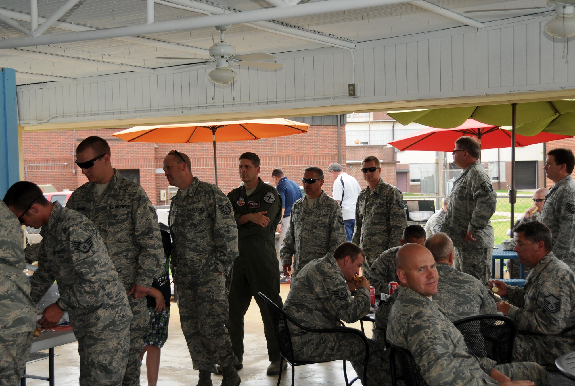 The 188th Fighter Wing’s base swimming pool has been around more than most of its members have been alive. One of the first original construction projects at Ebbing Air National Base in Fort Smith, Ark., the 188th’s base pool had fallen on hard times recently and required more than $25,000 in repairs and upgrades in order to meet the necessary requirements to re-open. Thanks to Master Sgt. Mark Allen, 188th base pool committee president, along with several dedicated, hard-working volunteers, the 188th’s pool is now up and running. The 188th held a ribbon cutting June 20 to officially open the pool. The ribbon cutting was followed by a wing luncheon, which fostered camaraderie throughout the unit. (U.S. Air National Guard photo by Senior Airman John Hillier/188th Fighter Wing Public Affairs)