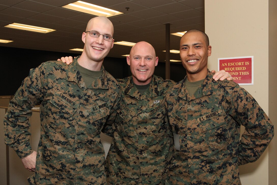 Sgt. Maj. Micheal P. Barrett, the 17th Sergeant Major of the Marine Corps, visits Marine Corps Support Facility, New Orleans, La., Feb. 26, 2013. (U.S. Marine Corps photo by Cpl. Tia Dufour)