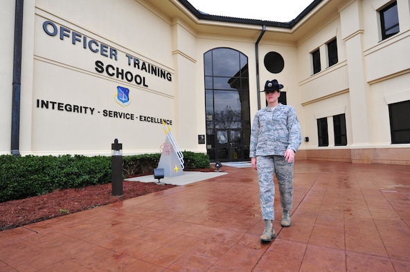 Technical Sgt. Leslie Cummings, the first and only female military training instructor in the Air National Guard, is also the first and only Air National Guardsman to be named the Air University Noncommissioned Officer of the Year. (U.S. Air Force photo by Senior Airman Christopher Stoltz)