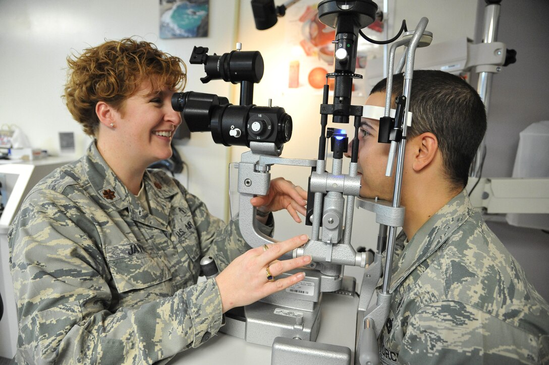 Maj. Tara Jayne, 65th Medical Operations Squadron optometrist, was awarded the 2012 Armed Forces Optometric Society Junior Officer of the Year. (Photo by Guido Melo)