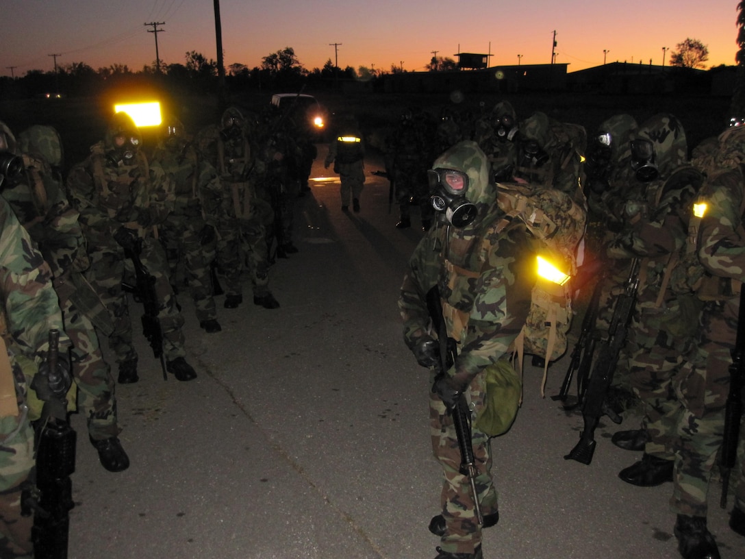 Early Morning MOPP Gear March.