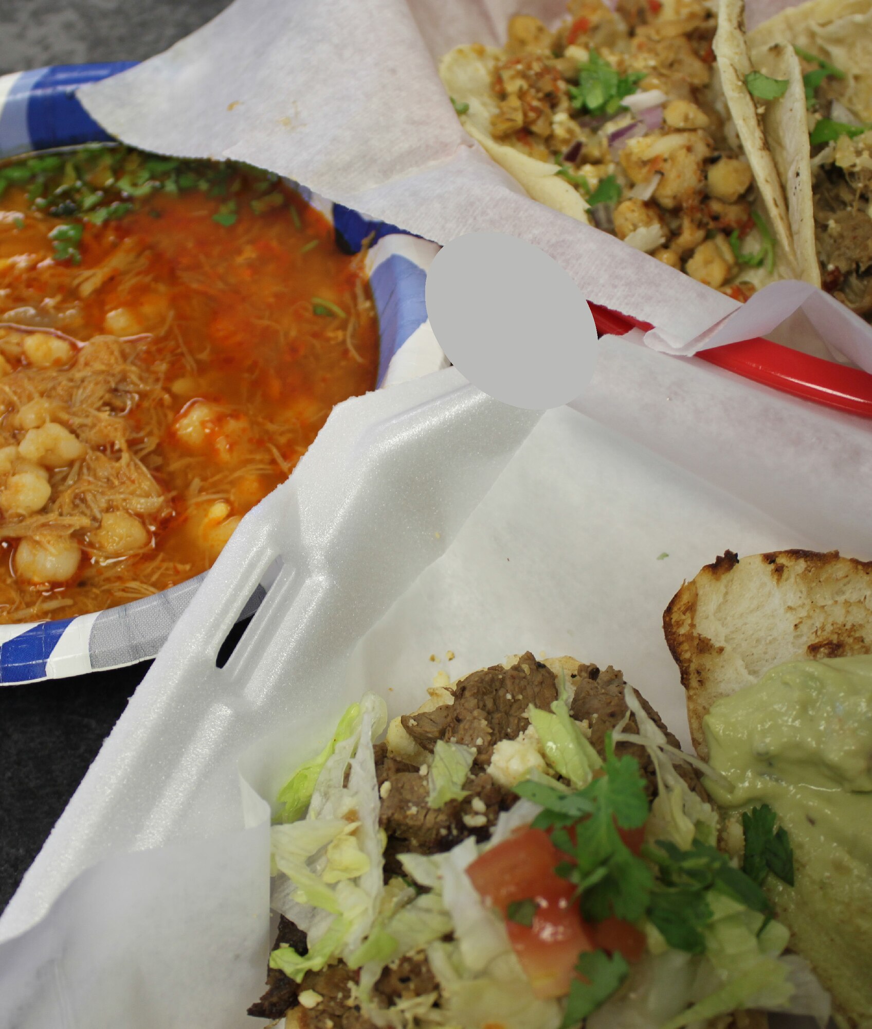 A sampling of food from Senior Airman Johnny Ordonez, 507th  Aircraft Maintenance Squadron, restaurant. (Photo by  Senior Airman Christina Barbe)