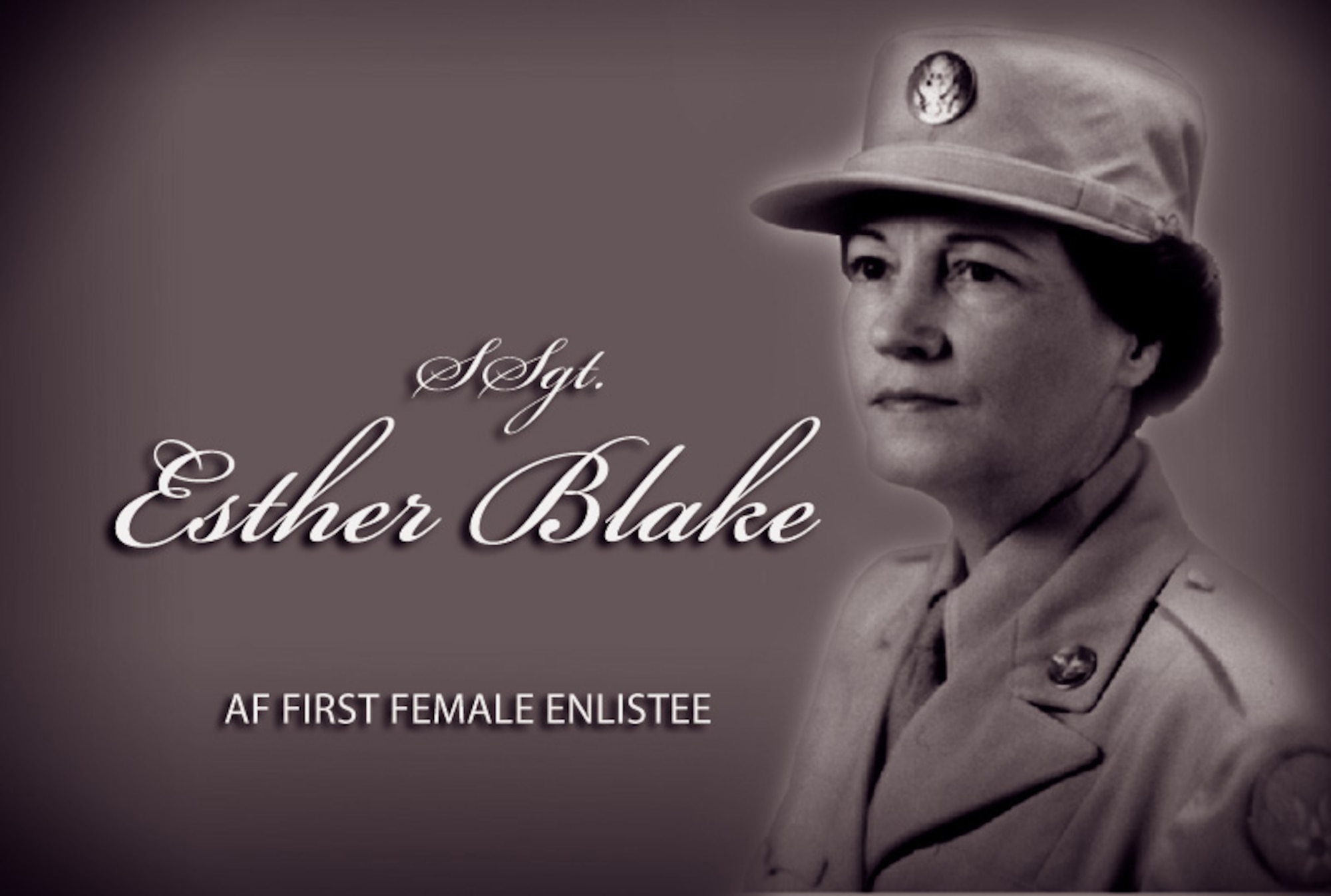 Staff Sgt. Esther Blake: First woman in the Air Force. (Graphic by Sylvia Saab)