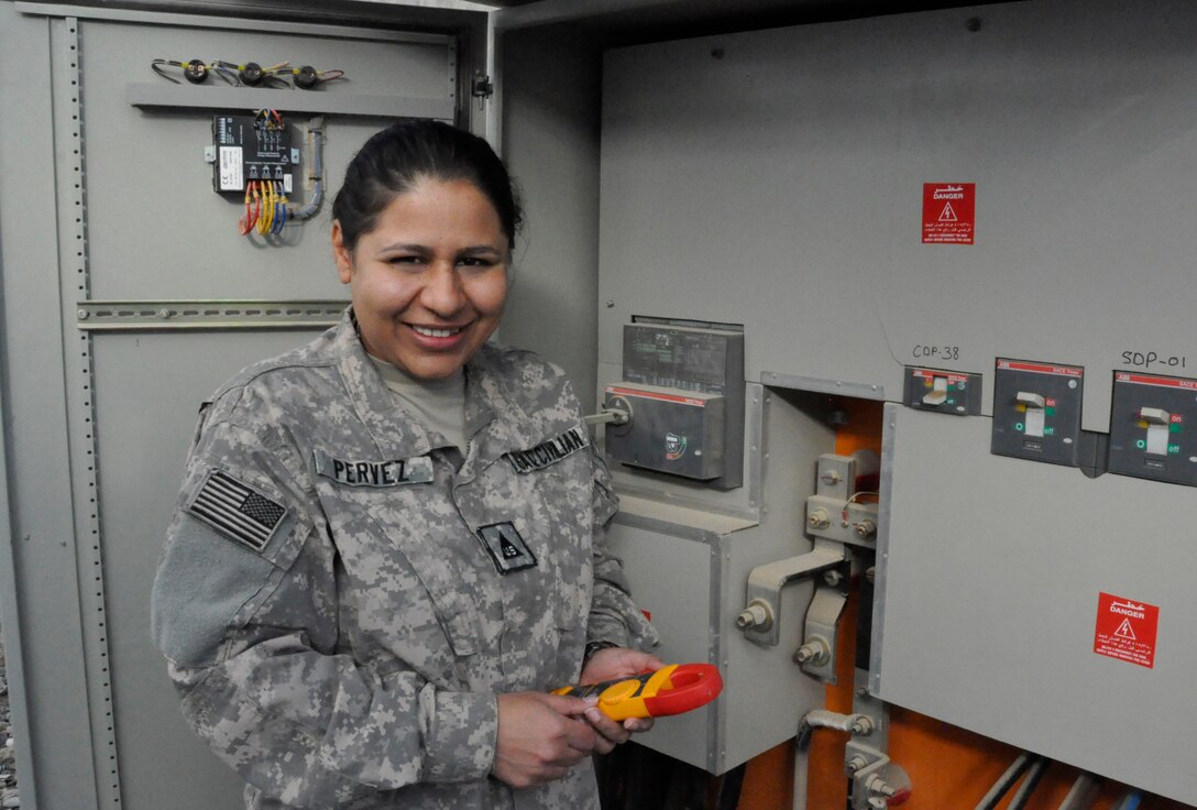Shafak Pervez, a U.S. Army civilian electrical engineer deployed to Kandahar Airfield, Afghanistan, embodies the 2013 National Women's History Month theme: "Women Inspiring Innovation Through Imagination: Celebrating Women in Science, Technology, Engineering and Mathematics."