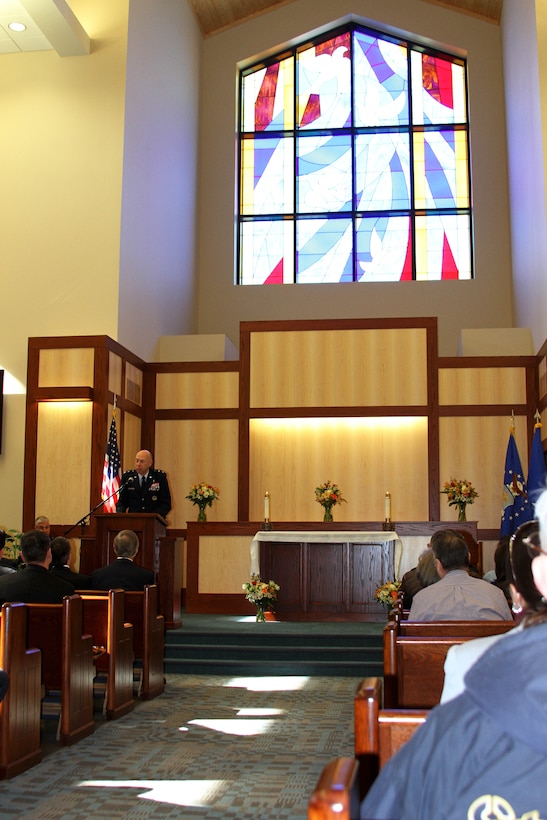 The interior of the main sanctuary of the new Chapel Center. The new chapel was built by the Philadelphia District of the Army Corps of Engineers.