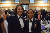 Lt Patricia Kodis (left) poses with Lt Col Editha Heberlein