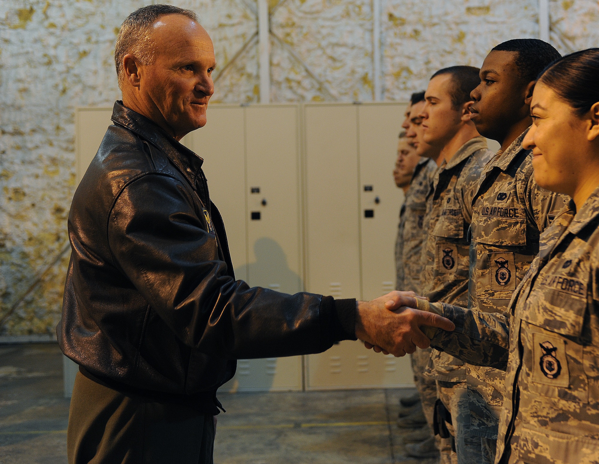 MINOT AIR FORCE BASE, N.D. -- Brig. Gen. James S. Browne, Air Force Global Strike Command Director of Operations, visited with Airmen assigned to the 5th Bomb Wing and 91st Missile Wing here Feb. 26-28. Browne had the opportunity to see firsthand the deterrence mission of the B-52H Stratofortress and the Minuteman III intercontinental ICBM. (U.S. Air Force photos/Airman 1st Class Stephanie Ashley)