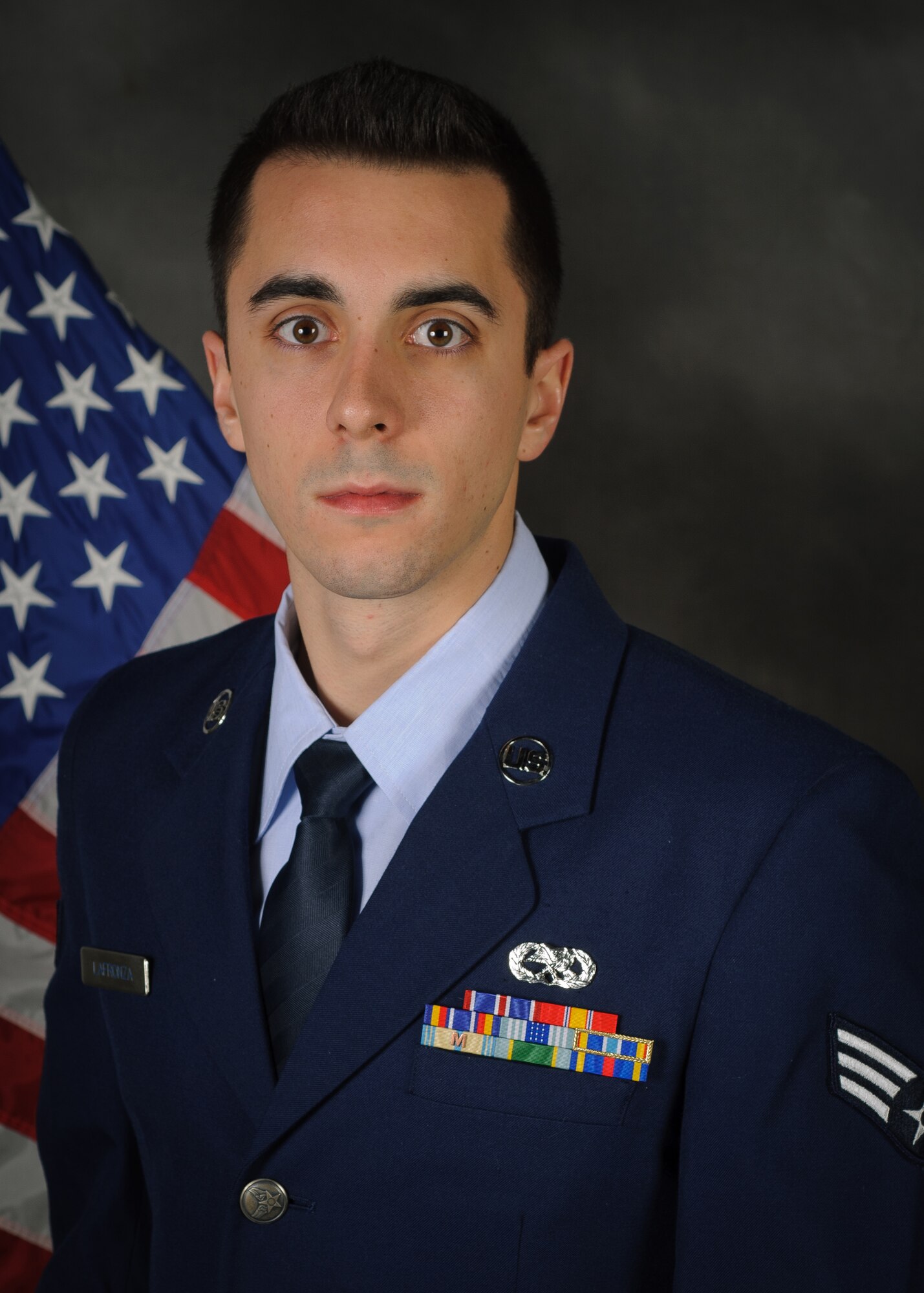 Senior Airman Vincenzo Lafronza has been named the Kentucky Air National Guard's 2013 Airman of the Year in the Airman category. Lafronza is a C-130 crew chief for the 123rd Aircraft Maintenance Squadron. (Kentucky Air National Guard photo by Master Sgt. Phil Speck)