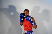 MINOT AIR FORCE BASE, N.D. -- Airman 1st Class Tavarus A. Roberts, 791st Missile Security Forces Squadron response force leader, was selected to join the Air Force Boxing Team in early February. With only a little more than one year of experience in the sport, Roberts quickly rose through the ranks as he successfully progressed from fighting local matches to state and regional competitions. (U.S. Air Force photo/Senior Airman Brittany Y. Auld)