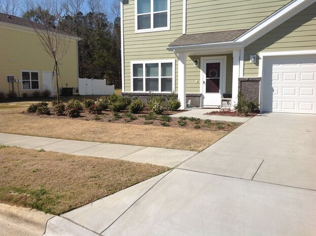 Forest City Communities recently announced their March Yard of the Month winners at Joint Base Charleston – Air Base, S.C. This yard belongs to Tech. Sgt. Michael Bradford, 628th Civil Engineer Squadron. Yard of the Month winners receive a gift card from a local home improvement store. (Courtesy photo)