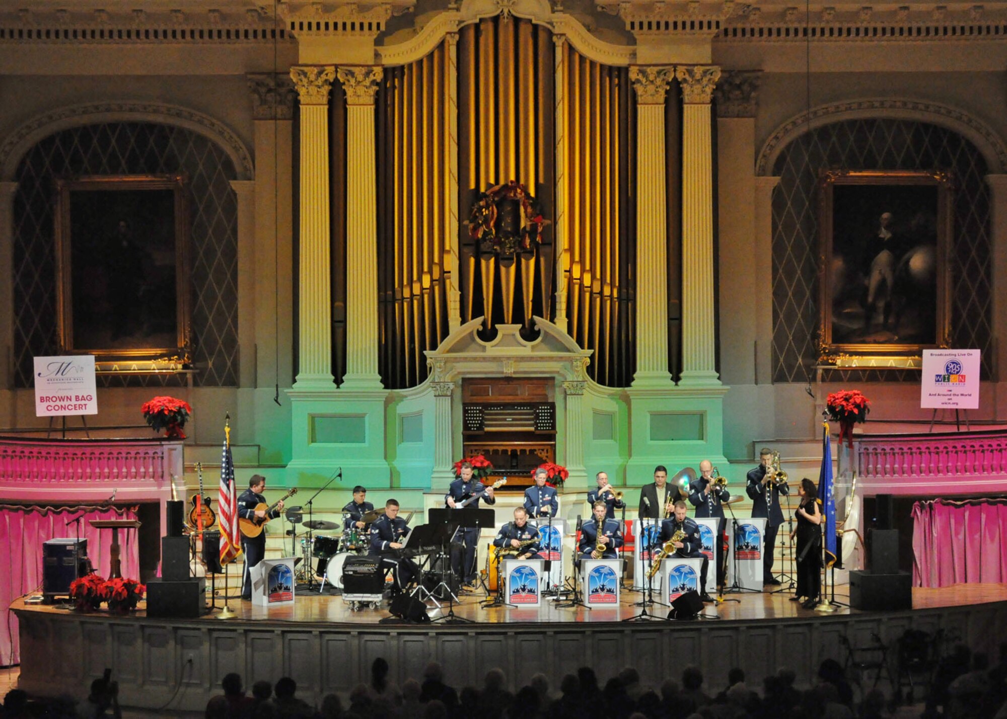 WORCESTER, Mass. -- The Liberty Jazz Band performs a holiday concert at Mechanics Hall in December 2011 as part of the Brown Bag Lunch concert series. The band has performed at the historical facility for more than two decades. (Courtesy photo)