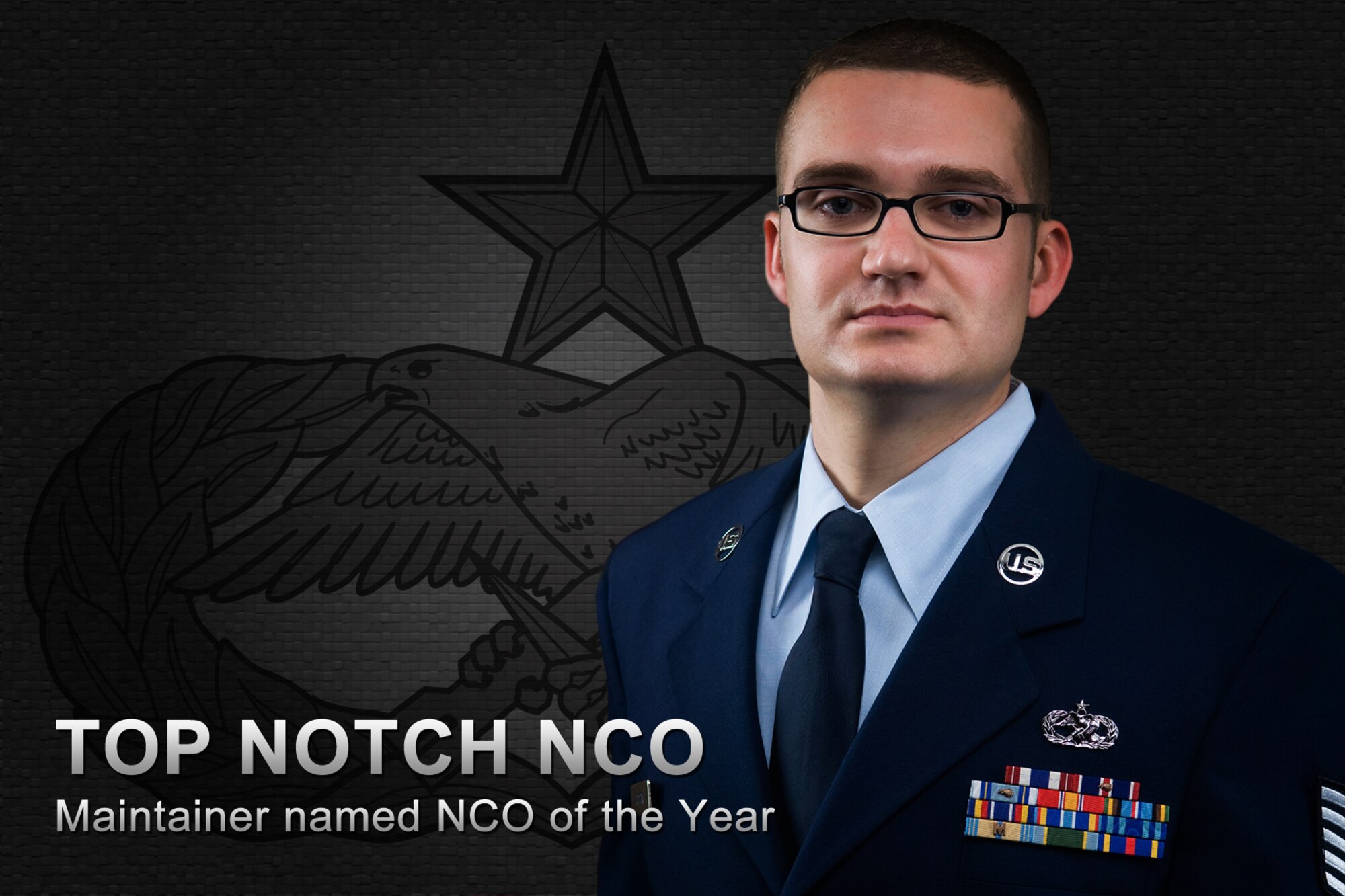 GRISSOM AIR RESERVE BASE, Ind. -- Tech Sgt. Zachary Chapin, 434th Maintenance Squadron jet engine mechanic, was named the 434th Air Refueling Wing NCO of the Year for 2012. Chapin shared his gratitude for his award while giving credit to his leaders, mentors and supervisors, past and present, for teaching him and guiding him to where he is now. (U.S. Air Force photo illustration/Tech. Sgt. Mark R. W. Orders-Woempner) 
