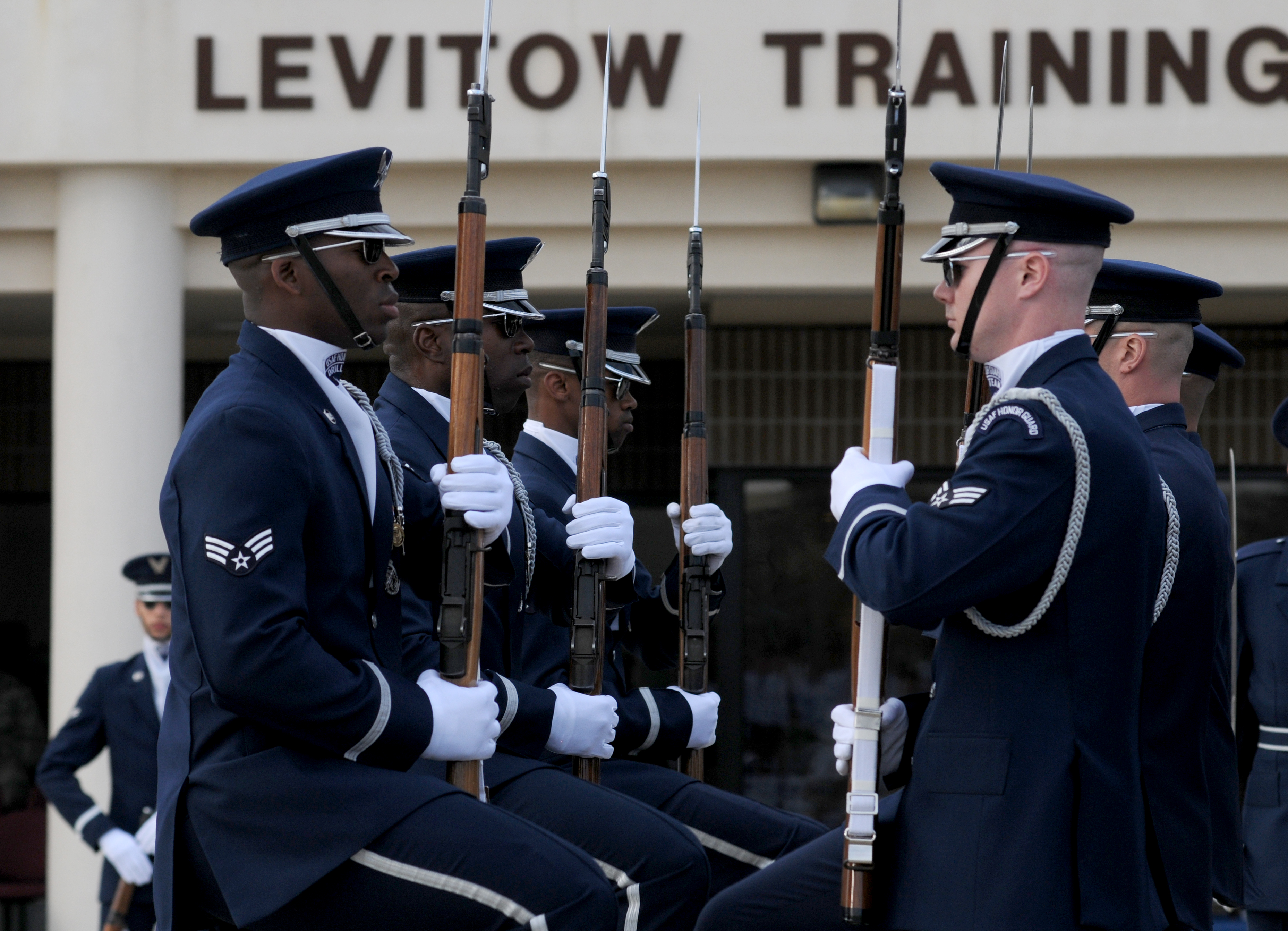 Air Force drill team performs at Keesler