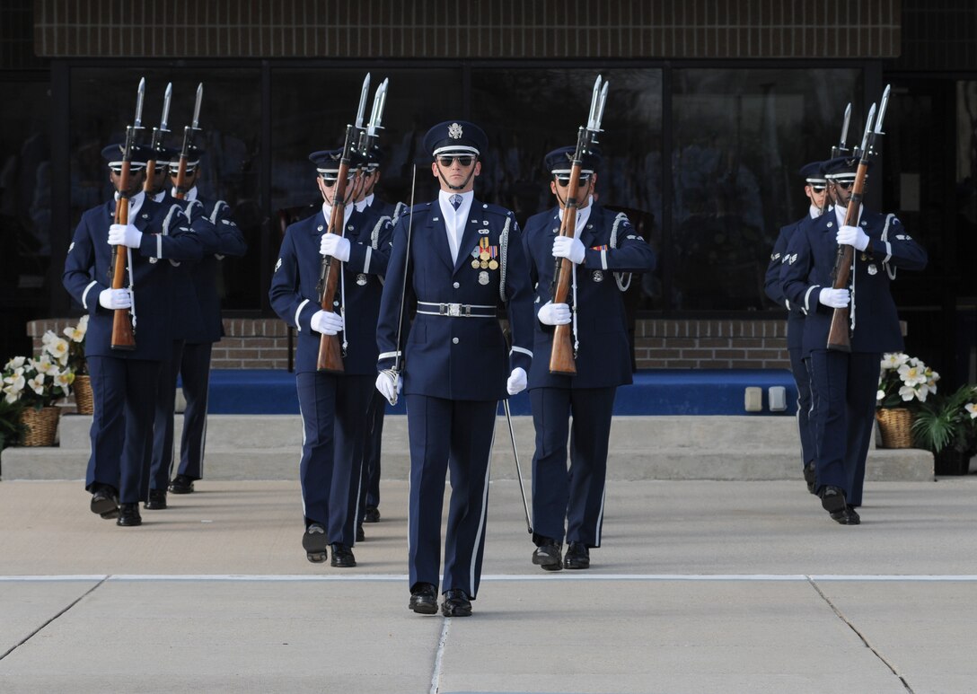 Air Force drill team performs at Keesler