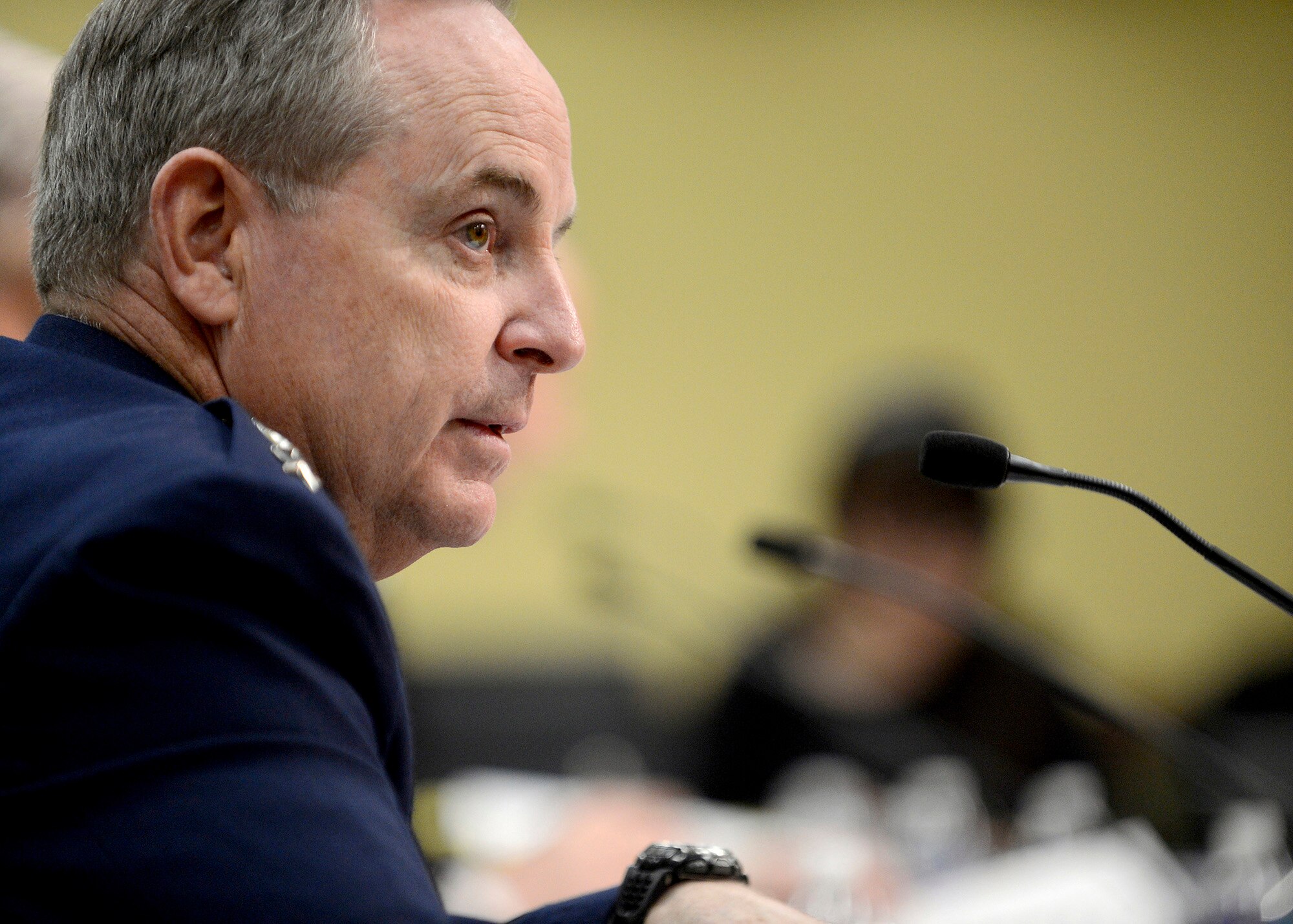 Air Force Chief of Staff Gen. Mark A. Welsh III testifies before the House Appropriations Committee's Military Construction and Veterans Affairs Subcommittee, March 5, 2013, in Washington, D.C.  (U.S. Air Force photo/Scott M. Ash)