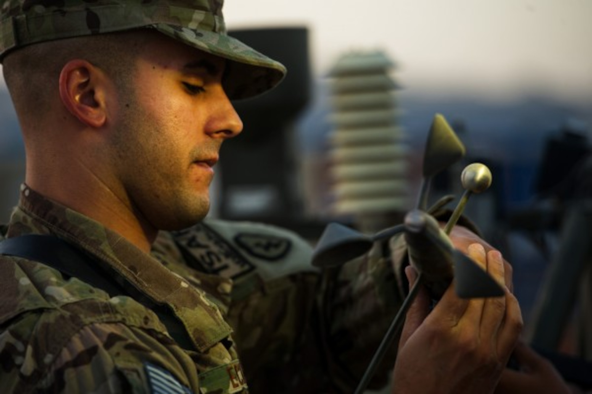 Bagram Air Base, Afghanistan -- Ecker is a battlefield weather forecaster with the 19th Expeditionary Weather Squadron at Bagram Air Base, Afghanistan. (U.S. Air Force photo/Staff Sgt. Jonathan Snyder)
