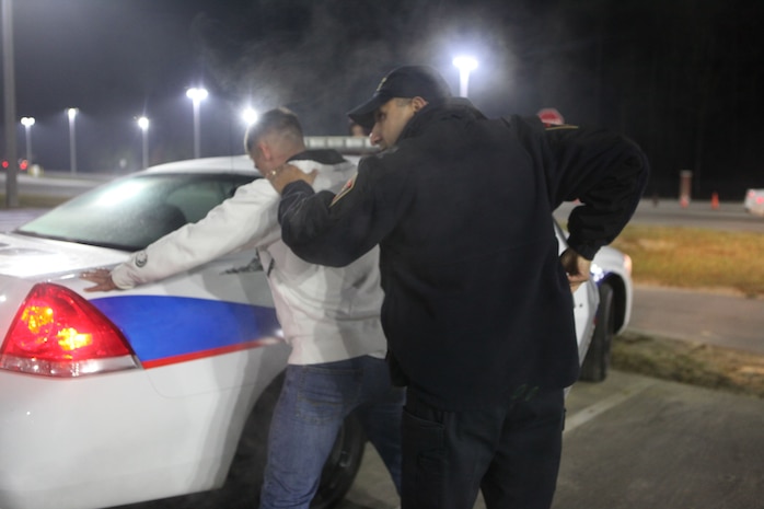 Service members were arrested on the night of recent base-wide random vehicle checks aboard Marine Corps Base Camp Lejeune due to contraband in their vehicles. Contrabands found included illegal narcotics, open containers of alcohol, and unregistered weapons. 