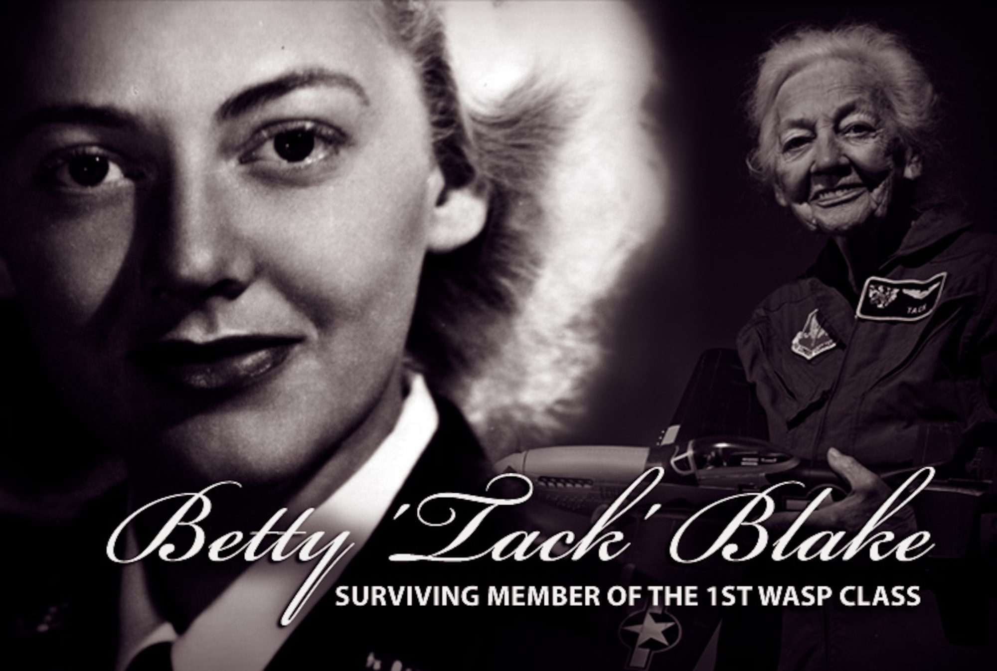 Betty 'Tack' Blake is believed to be the only living graduate of the first Women's Airforce Service Pilot training class during World War II. The class began with 38 women pilots on Nov. 16, 1942, but only 23 graduated on April 24, 1943. They weren't known as WASPs until the merging of the Women's Flying Training Detachment and Women's Auxiliary Ferrying Squadron on Aug. 5, 1943. (U.S. Air Force graphic/Sylvia Saab)
