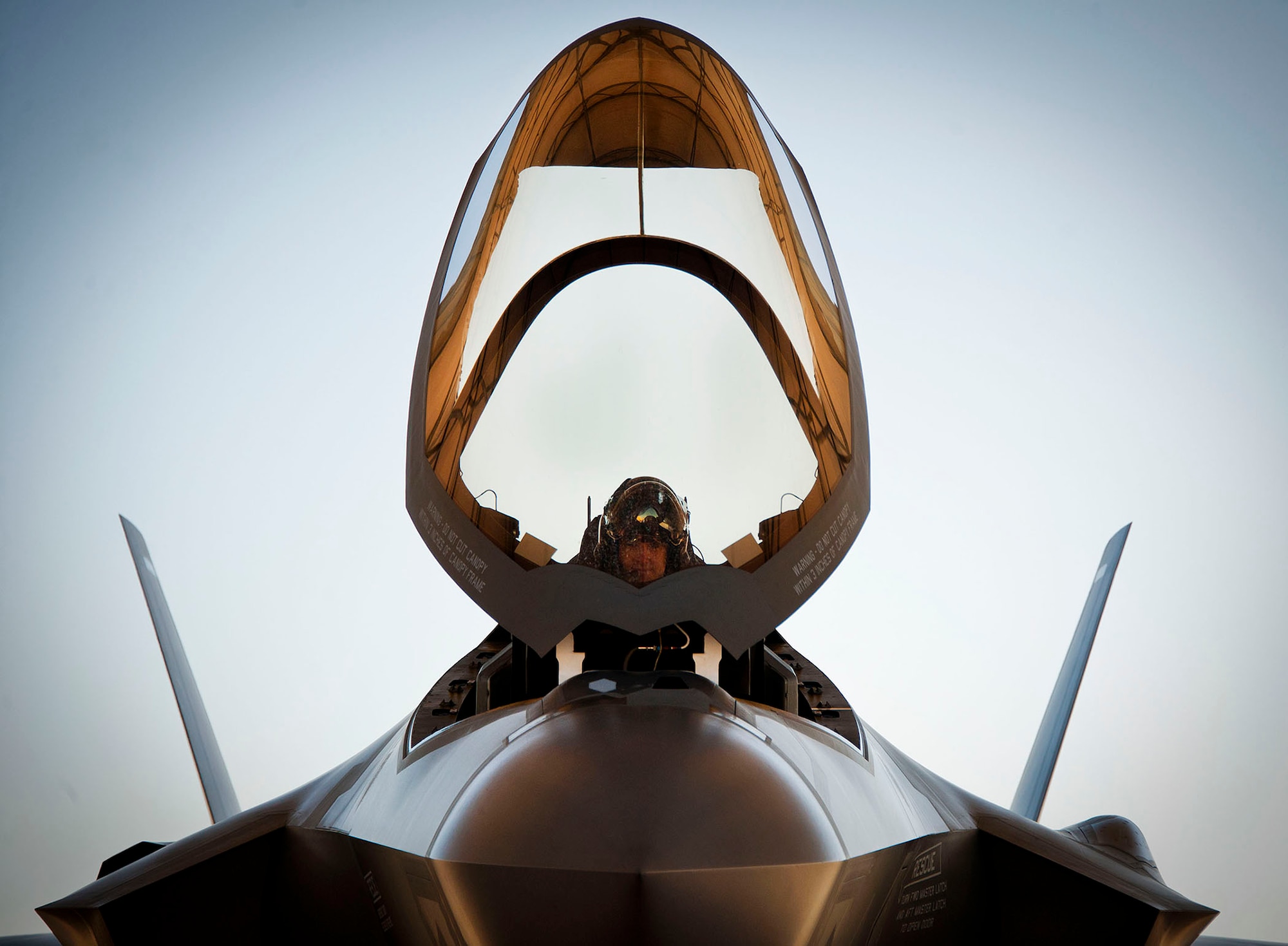 Lt. Col. Benjamin Bishop completes preflight checks before his first sortie in an F-35A Lightning II, March 6, 2013, at Eglin Air Force Base, Fla. Bishop is among the first pilots to begin the official training that began in January. Bishop and other 422nd Test and Evaluation Squadron pilots will begin operational testing of the joint strike fighter later this year at Nellis AFB, Nev. Bishop is the 422nd TES director of operations. (U.S. Air Force photo/Samuel King Jr.)