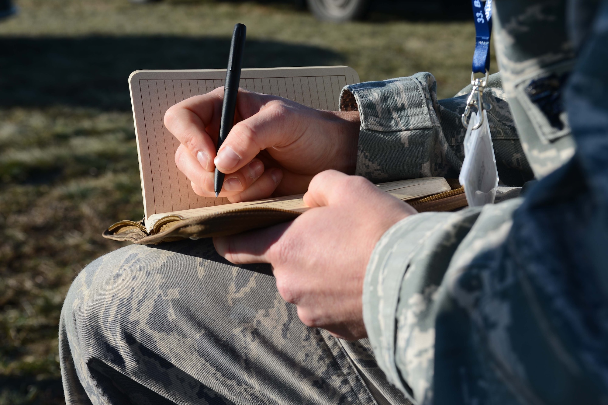 POWIDZ AIR BASE, Poland — U.S. Air Force Master Sgt. Stan MacDonald, an air traffic controller with the 435th Contingency Response Group, Ramstein Air Base, Germany, records soil readings before C-130 J Super Hercules aircraft perform air assaults on an unimproved runway during Exercise Screaming Eagle V, Powidz Air Base, Poland. This is the first official bilateral exercise hosted by Aviation Detachment 1, 52nd Operations Group, Lask Air Base, Poland in support of NATO Article 5. (U.S. Air Force photo/Tech. Sgt. Kenya Shiloh) (released) 