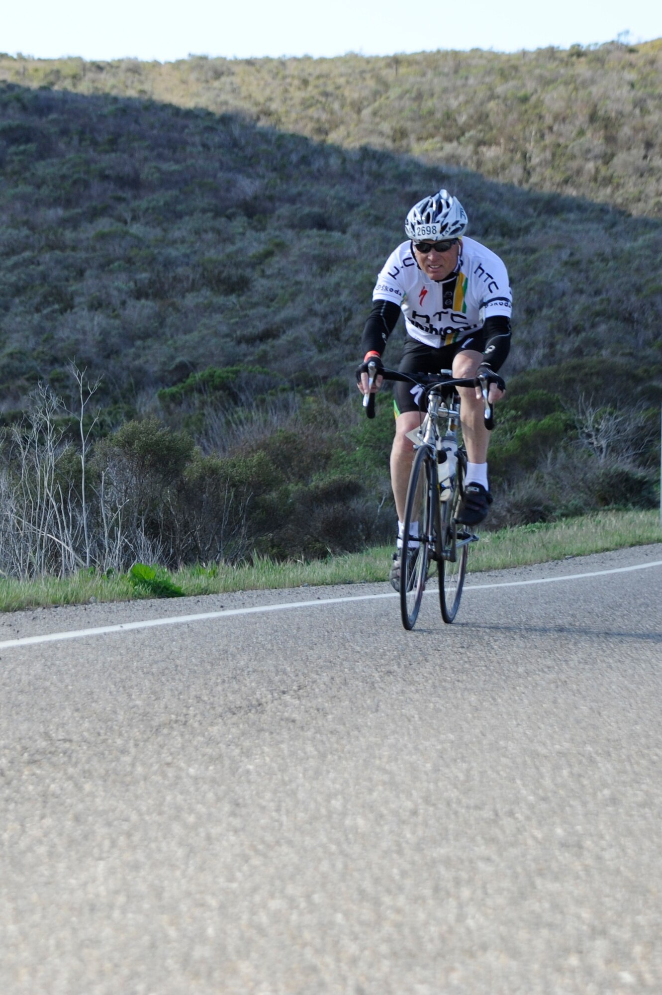 VANDENBERG AIR FORCE BASE, Calif. – Bikers with the Specialized Coronary Outpatient Rehabilitation Cardiac Cyclist Club Inc. ride through the base here Saturday, March 9, 2013. Nearly 1,500 riders participated in a 100-mile century ride, 14 of those miles went through Vandenberg Air Force Base. (U.S. Air Force photo/Senior Airman Lael Huss)