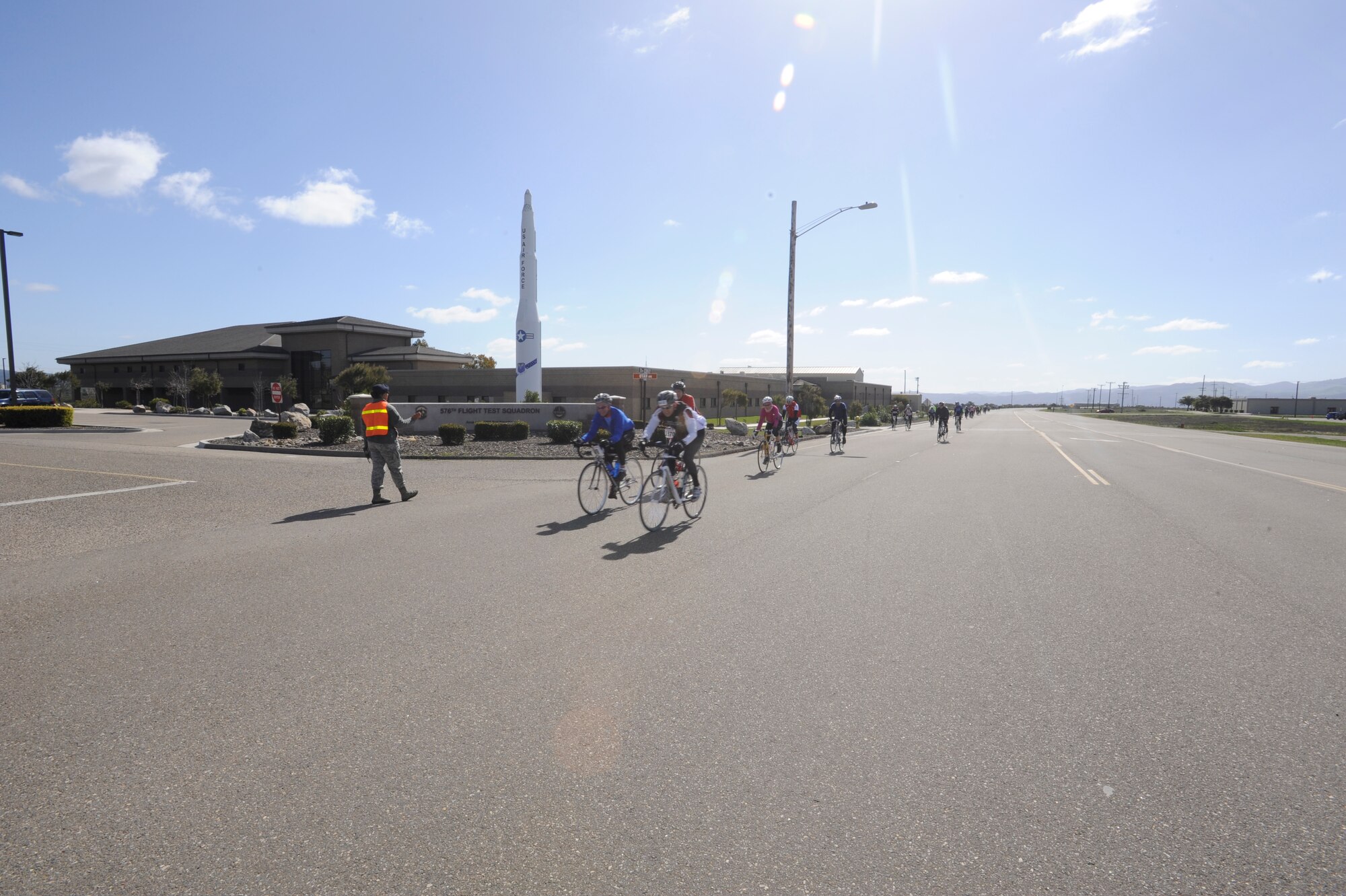 VANDENBERG AIR FORCE BASE, Calif. – Bikers with the Specialized Coronary Outpatient Rehabilitation Cardiac Cyclist Club Inc. ride through the base here Saturday, March 9, 2013. Nearly 1,500 riders participated in a 100-mile century ride, 14 of those miles through Vandenberg Air Force Base. (U.S. Air Force photo/Airman Yvonne Morales)