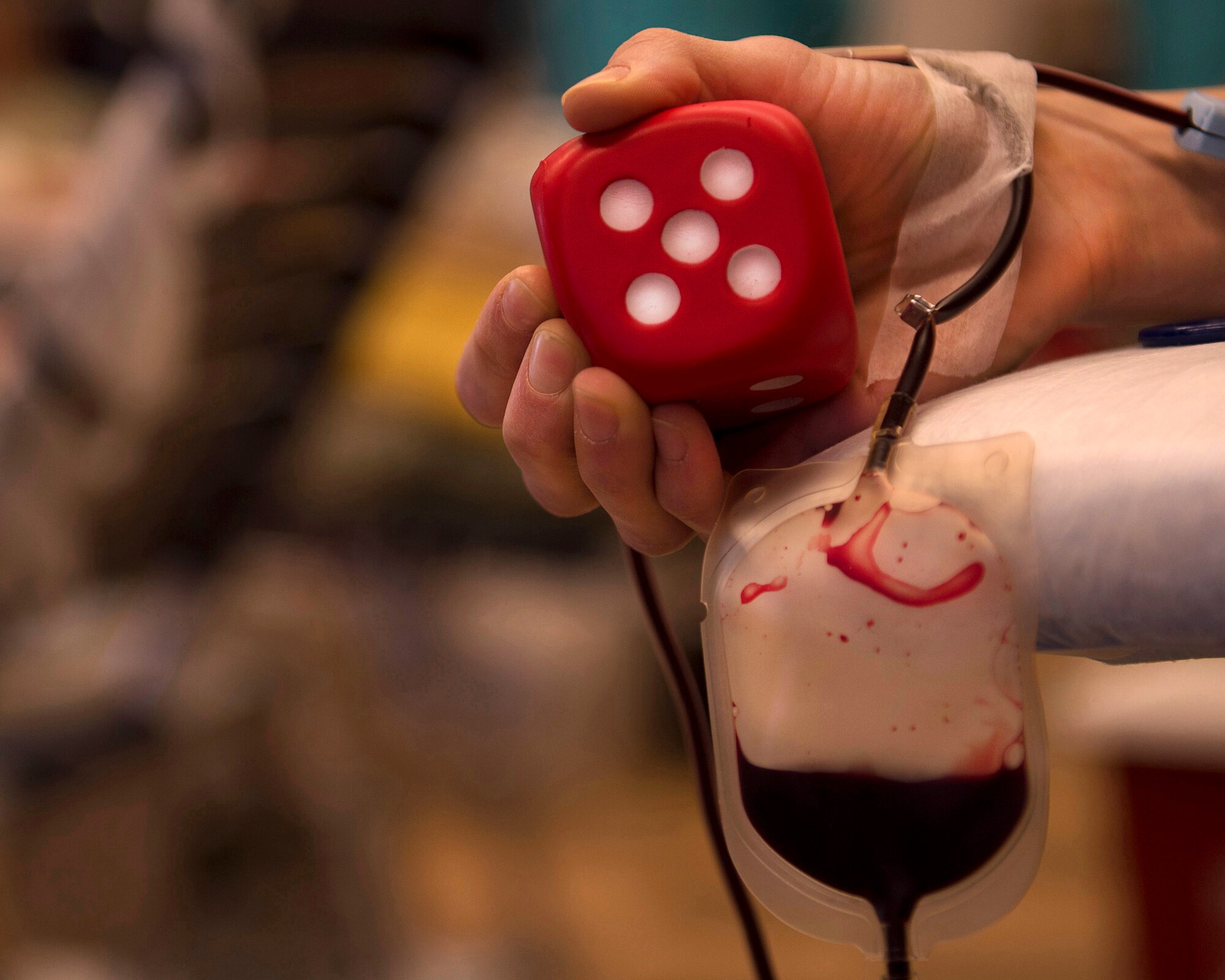 Volunteers donate blood to the Armed Services Blood Program blood drive at Cannon Air Force Base, N.M., March 5, 2013. The ASBP plays a key role in providing blood during emergencies for service members and their families in both peace and war. (U.S. Air Force photo/Staff Sgt. Matthew Plew) 