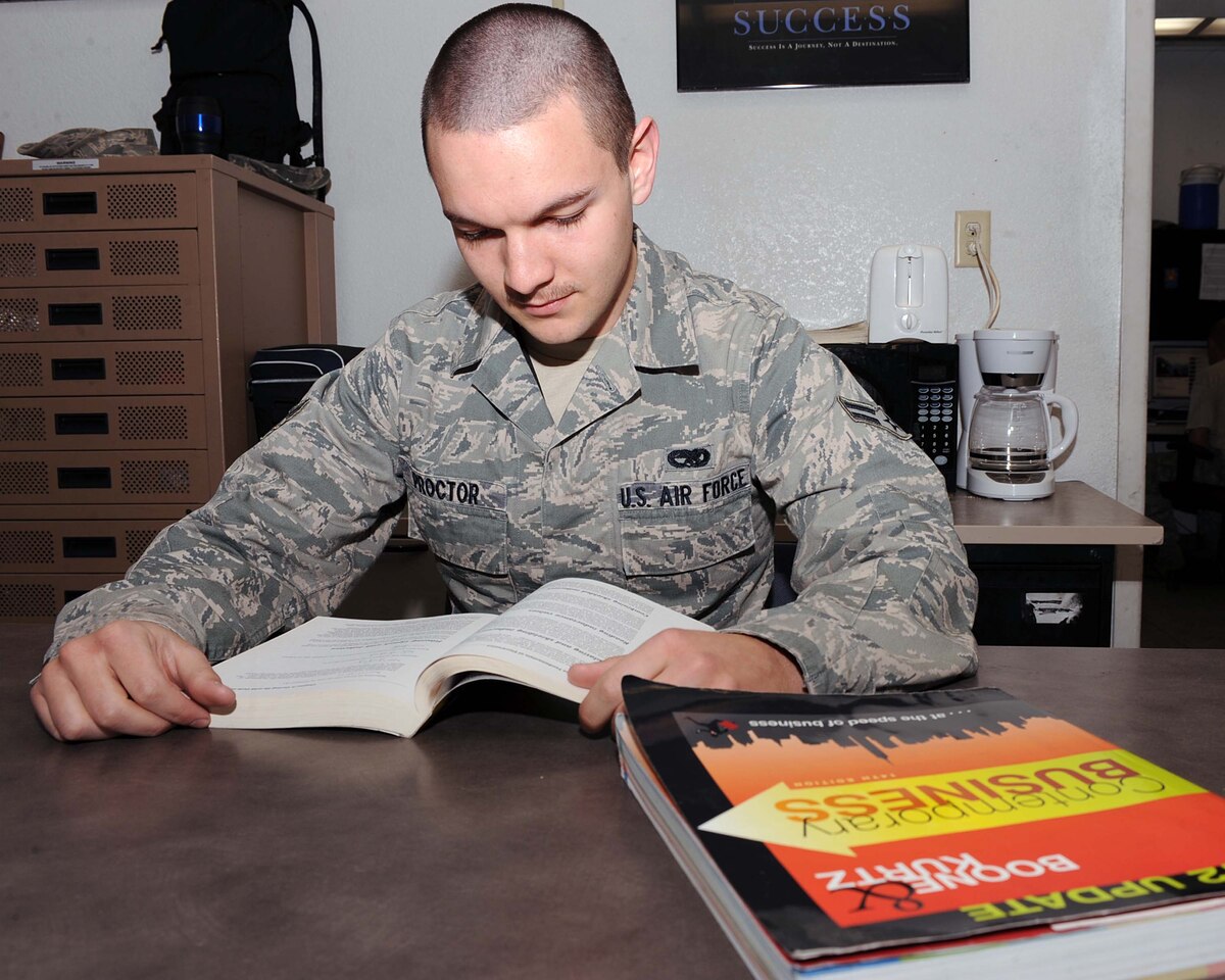 Airman Saves Time Earning A Degree Air Combat Command Display
