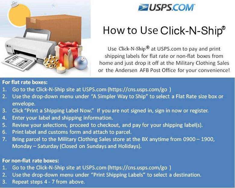 Team Andersen offers 'ClickNShip' > Andersen Air Force Base > Features