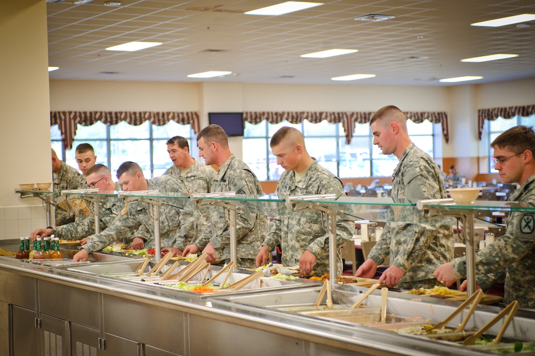 Pictured here is the Harmony Church trainee barracks complex Dining Facility, completed in February 2010. It spans 55,000 square feet with a serving capacity of 2,600 (per 90 minutes). The $8.6 million facility was constructed as part of a $73.2 million barracks and brigade headquarters complex, awarded to prime contractor B.L. Harbert of Birmingham, Ala.