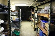 A photo depicts the storage area at the USO in Jacksonville, N.C., after a refurbishing effort launched by servicemembers with Medical Logistics Company, 2nd Supply Battalion, 2nd Marine Logistics Group in January 2013. A group of servicemembers from the company volunteered to update the USO’s storage area after the battalion donated more than 6,000 pounds of nonperishable food items. 