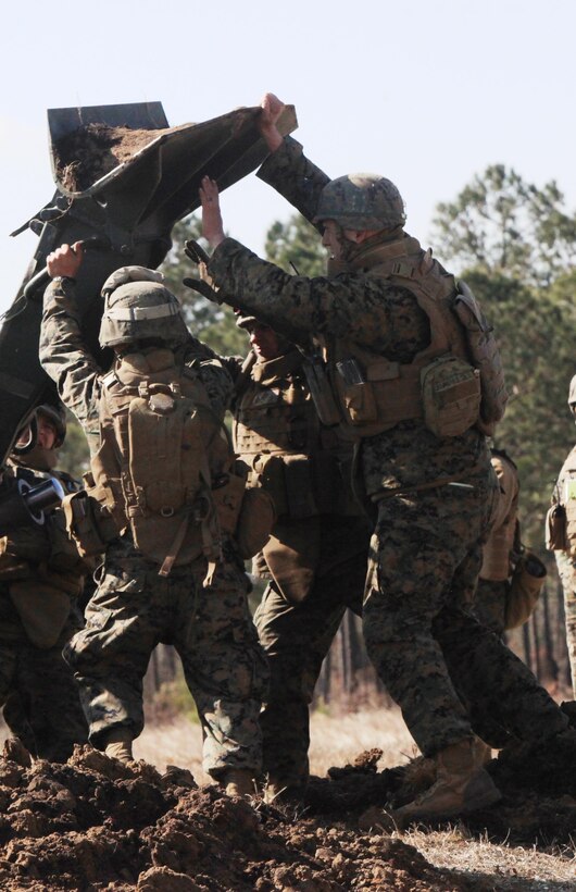 Marines and sailors with 3rd Battalion, 10th Marine Regiment, 2nd Marine Division, conducted a live-fire training exercise with M777A2 155 mm howitzers March 6-8, 2013, aboard Marine Corps base Camp Lejeune. Marines with gun 3, India Battery, 3/10 work together to load up their howitzer before Lima Battery starts firing.