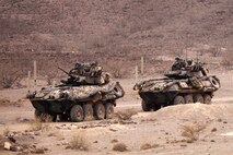 Marines with Battalion Landing Team 3/1, 11th Marine Expeditionary Unit, participate in a motorized light armored vehicle training patrol in Djbouti in 2012.