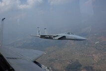 A U.S Air Force F-15C Eagle from the 44th Fighter Squadron, Kadena Air Base, Japan, conducts tactical flight operations during Cope Tiger 13 at Korat Royal Thai Air Force Base, Thailand, March 12, 2013.  More than 300 U.S. service members are participating in CT13, which offers an unparalleled opportunity to conduct a wide spectrum of large force employment air operations and strengthen military-to-military ties with two key partner nations, Thailand and Singapore. (U.S. Air Force photo/Capt. Joshua Gunderson) 