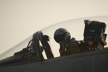 U.S. Air Force Caleb Campbell, 44th Fighter Squadron, Kadena Air Base, Japan, prepares an F-15C Eagle for flight operations during Cope Tiger 13 at Korat Royal Thai Air Force Base, Thailand, March 11, 2013.The exercise reinforces U.S. Pacific Command's strategic objectives for the Southeast Asian region and demonstrates U.S. capability to project forces strategically in a combined and joint environment through robust combined air operations. More than 300 U.S. service members are participating in CT13, which offers an unparalleled opportunity to conduct a wide spectrum of large force employment air operations and strengthen military-to-military ties with two key partner nations, Thailand and Singapore. (U.S. Air Force photo/2nd Lt. Jake Bailey)