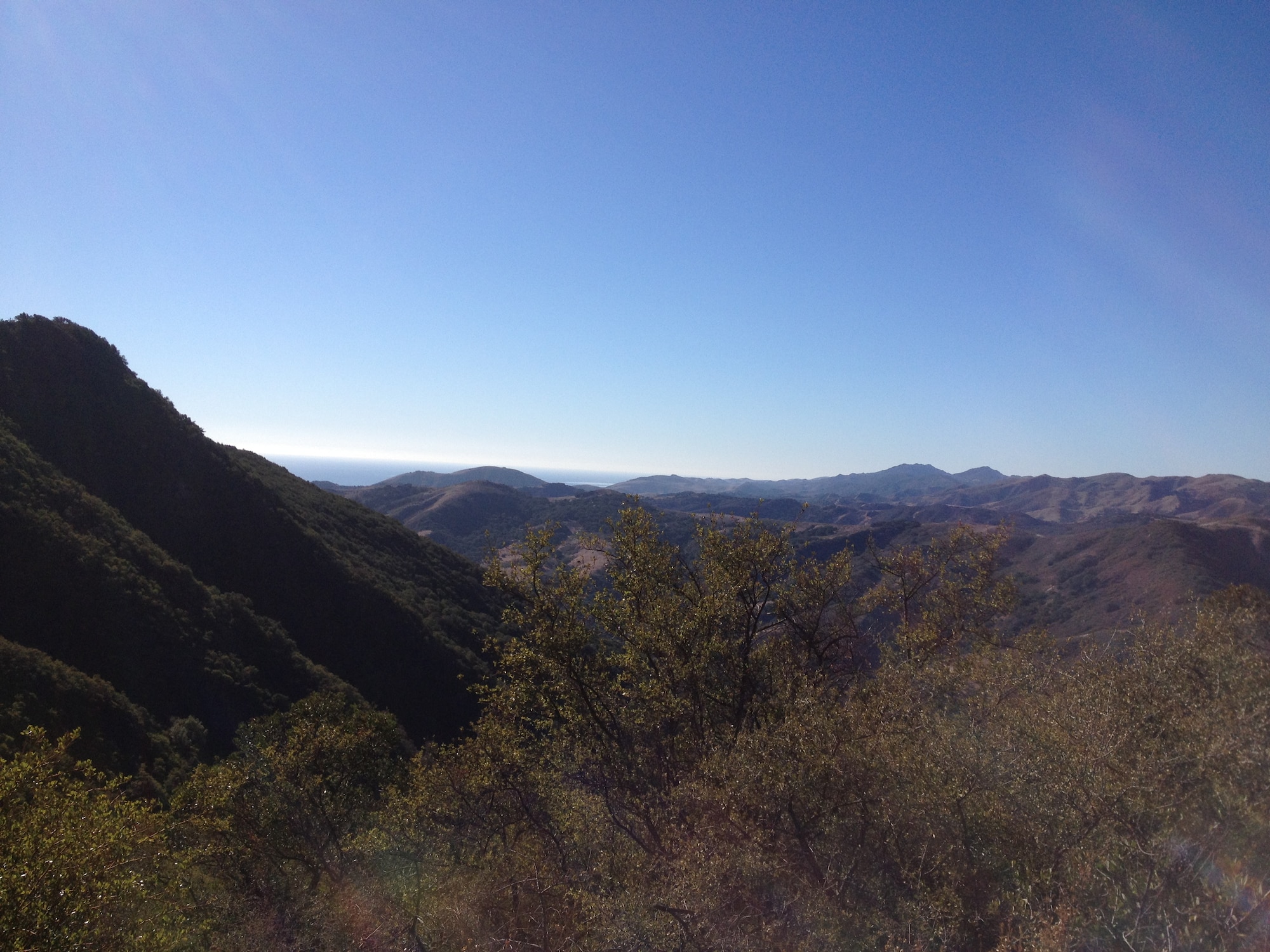 A photo from top of Gaviota Peak March 9 during a hike organized by Vandenberg's Outdoor Recreation Office as part of their Single Airman Initiative Program. (U.S. Air Force photo/Senior Airman Karl Sternitzky)