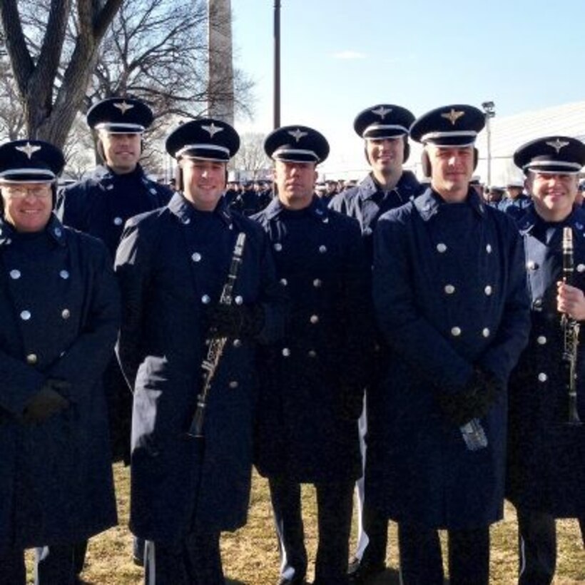 Heritage of America Band members augment the USAF Band at the President's Inaugural Parade