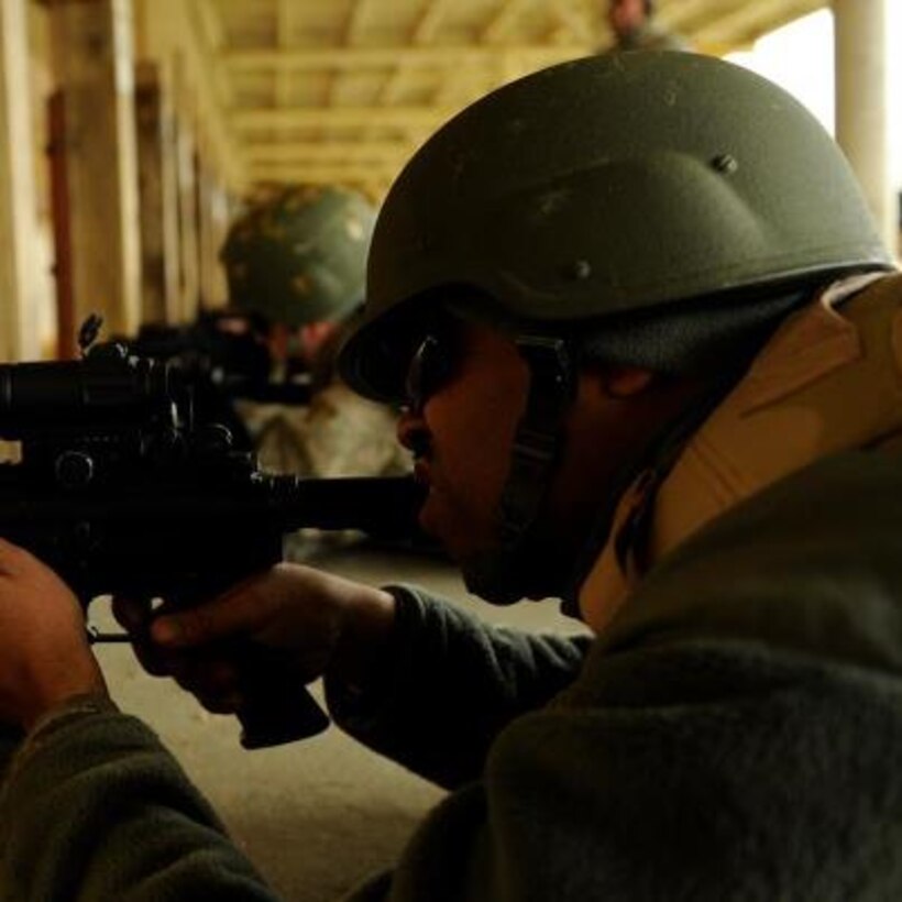 SSgt McDonald, Combat Arms Training, in preparation for Full Spectrum's deployment.