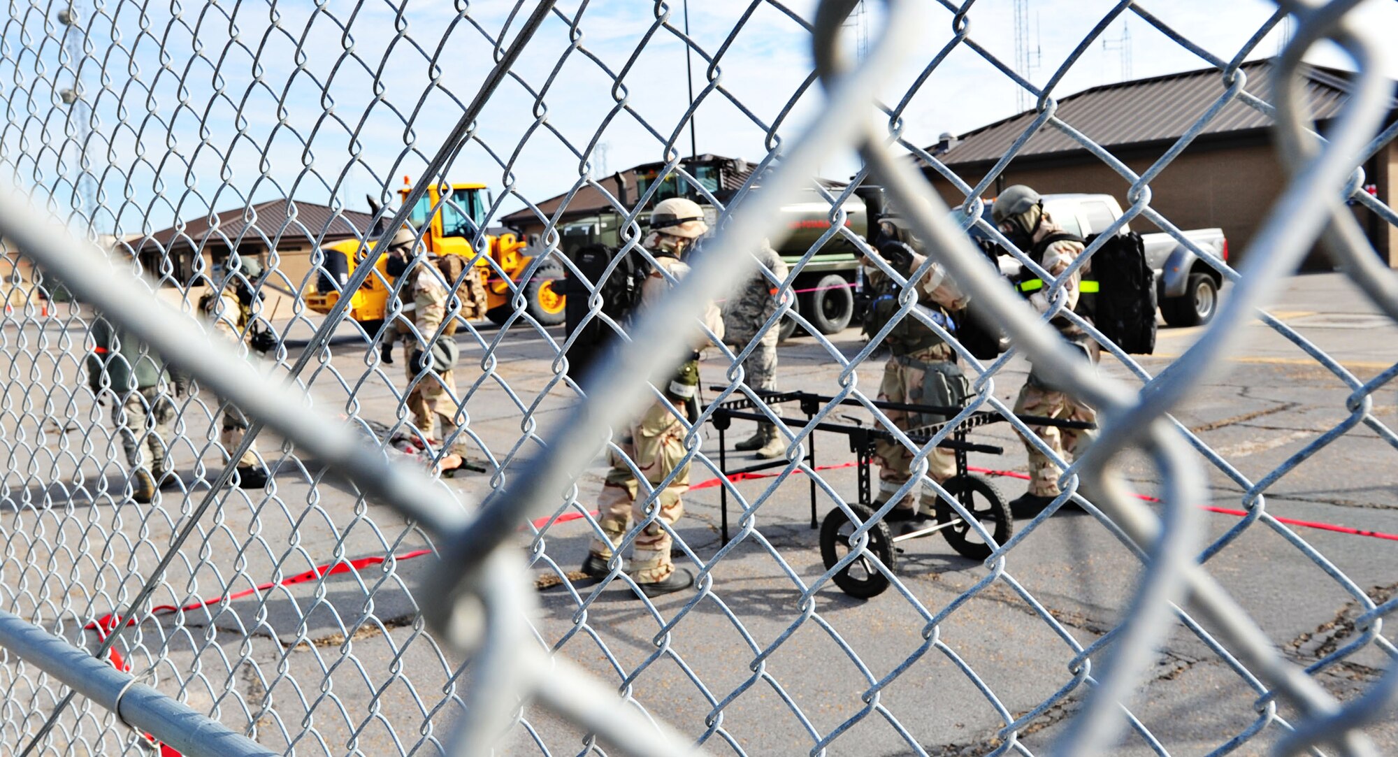 1st Special Operations Wing personnel perform medical injects during a consolidated unit inspection, Gulfport Combat Readiness Training Center, Miss., March 1, 2013. The Air Commandos of the 1st Special Operations Wing and 720th Special Tactics Group completed their CUI March 5 and received a ranking of excellent, indicating performance or operations exceeding mission requirements. (U.S. Air Force photo/Senior Airman Desiree W. Moye)