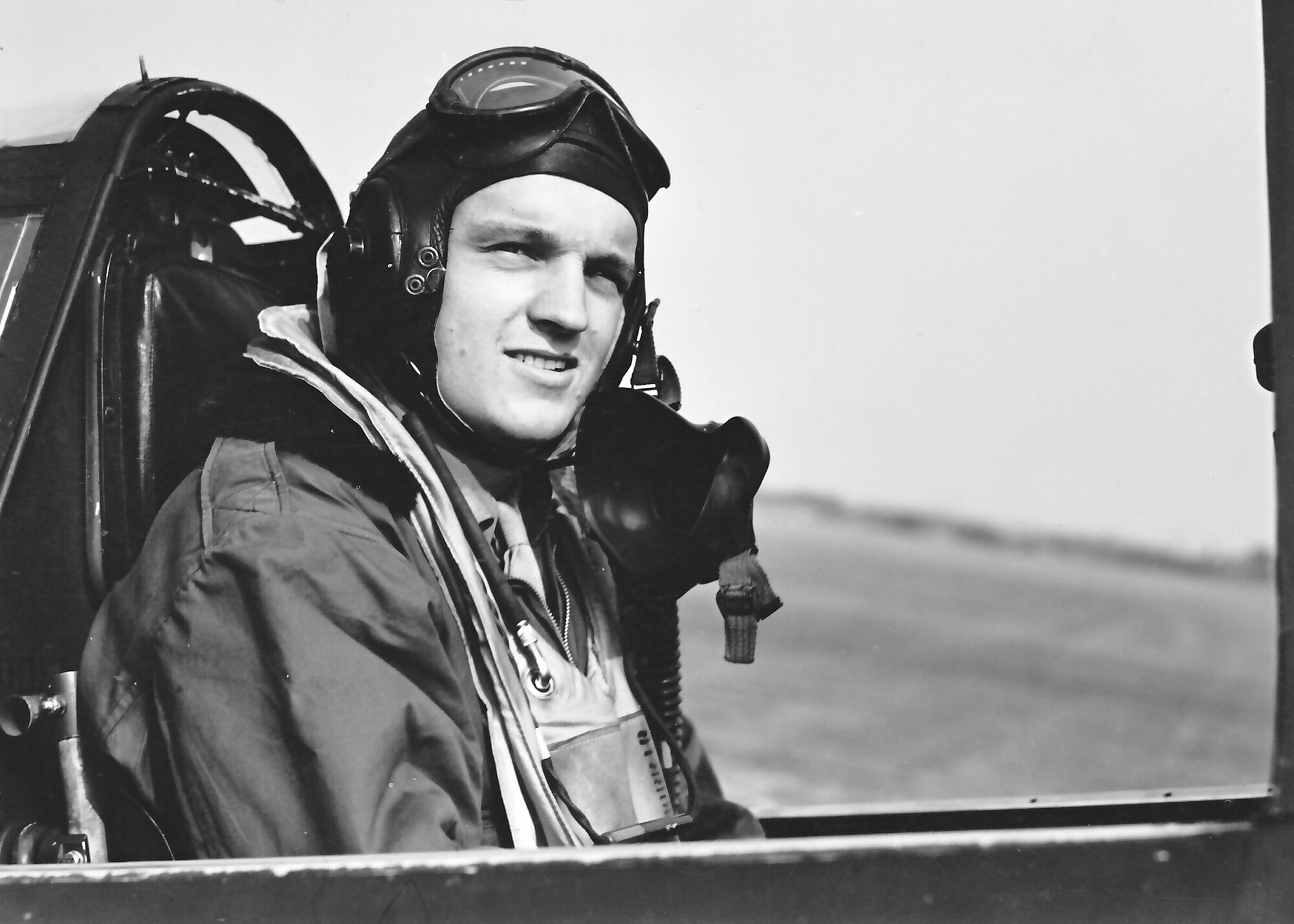Army Air Corps Capt. Don Hart, a P-47 and P-51 fighter pilot during World War II, is pictured here in a photo from 1944. His granddaughter, Capt. Anastasia Wasem, is an air advisor with the 438th Air Expeditionary Wing at Kabul International Airport, where she trains and advises the Afghan Air Force on public affairs. Wasem is a fourth-generation military veteran. (Courtesy photo) 