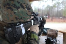 Marines with School of infantry East, Co. K, paticiated in the Battle 
Skills Readiness Exercise, a three-day training exercise that allows for 
junior Marines going through Marine Combat Training to display the skills 
they have learned during the 29 day training cycle through practical 
application.
