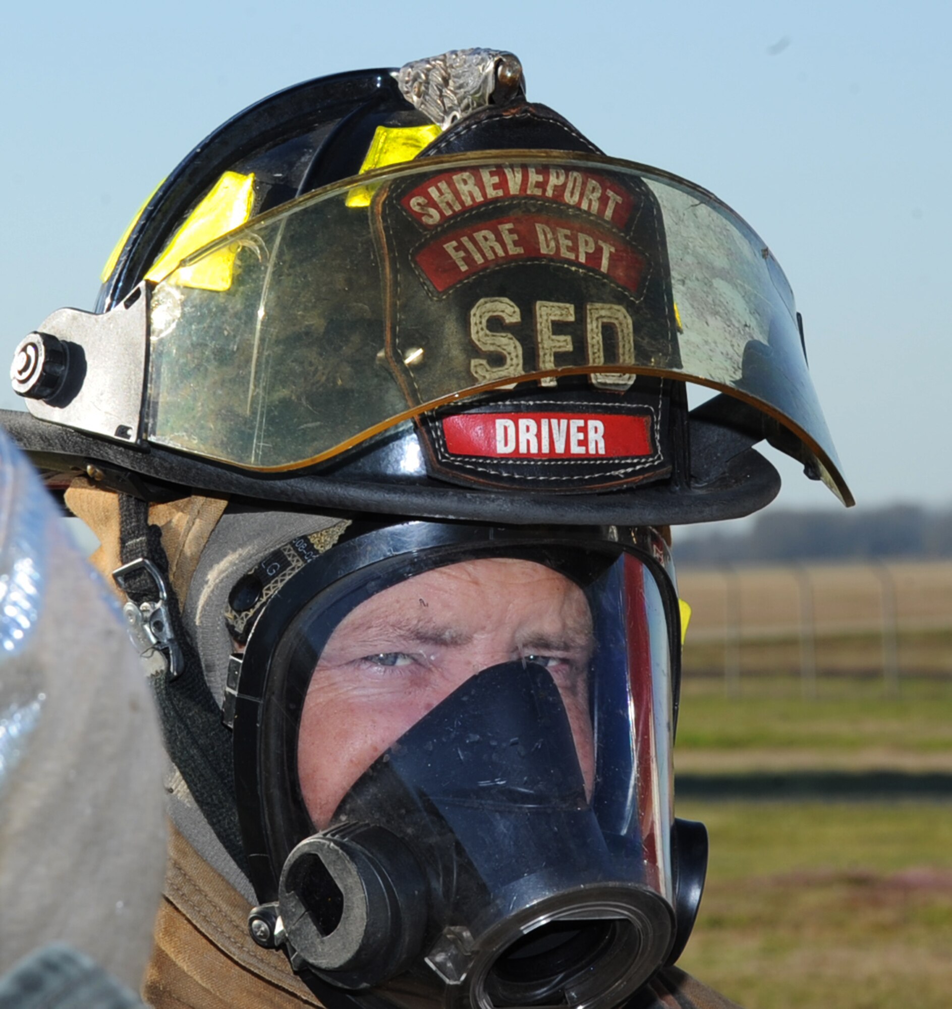 The Shreveport Fire Department teamed up with Airmen from the 2nd Civil Engineer Squadron fire department to conduct their annual aircraft training. The annual training consisted of extinguishing an aircraft fire. (U.S. Air Force photo/Senior Airman Sean Martin)