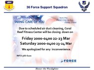 Coral Reef Fitness Center temporary closure