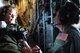 Wyoming Air National Guard Senior Master Sgt. Julie Swearingin, noncommissioned officer in charge of in-flight training, administers medical care to 1st Lt. Leigh Miller, flight nurse, during an in-flight training mission March 2, 2013, in Cheyenne, Wyo. Airmen of the 187th AES are comprised of flight nurses and medical technicians trained to support deployed and humanitarian medical missions. (U.S. Air Force photo/Tech. Sgt. Natalie Stanley)


