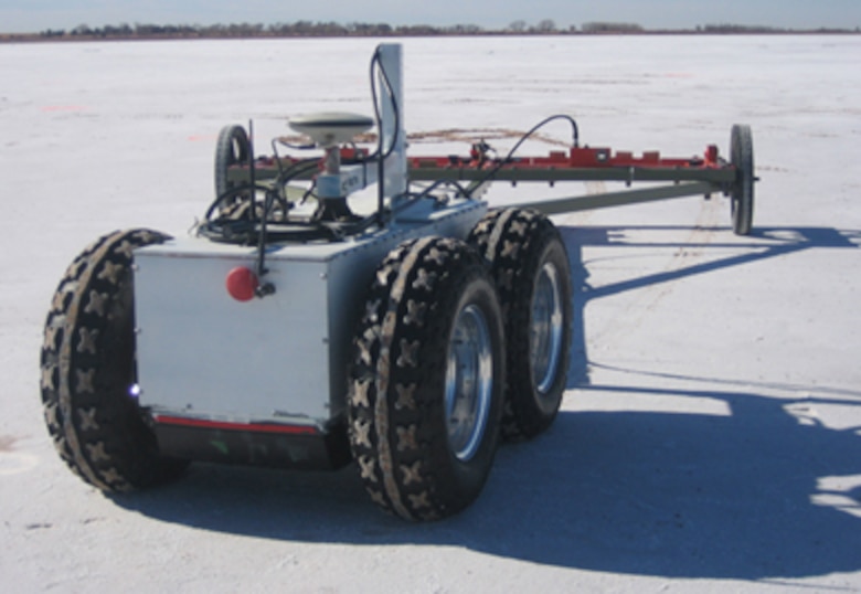 An experimental robotic platform is used to gather geotechnical data. 
